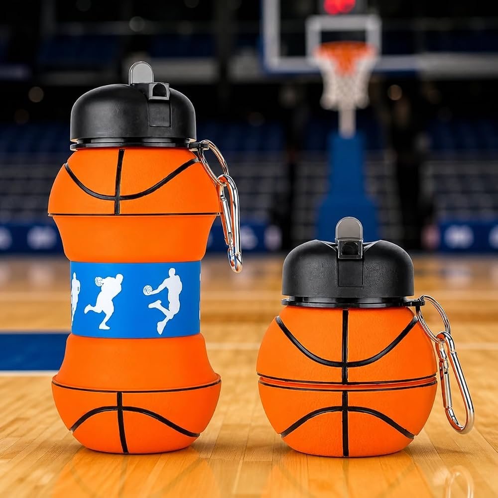 Novelty Silicone Water Bottle with Carabiner